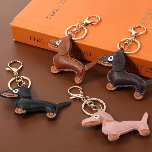 4Pcs Dachshund Keychain, Dachshund Bag Charm Cute Dachshund Dog Keychains for Backpack Keys Gift in Saudi Arabia