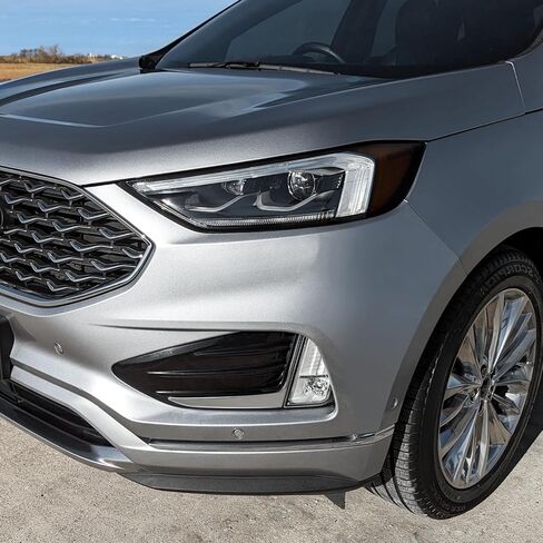 لون دخان الفينيل المقطوع مسبقًا من SlickMod لمصباح Ford Edge الأمامي 2019-2024 (دخان داكن، 2. علامة جانبية للمصابيح الأمامية) in Saudi Arabia
