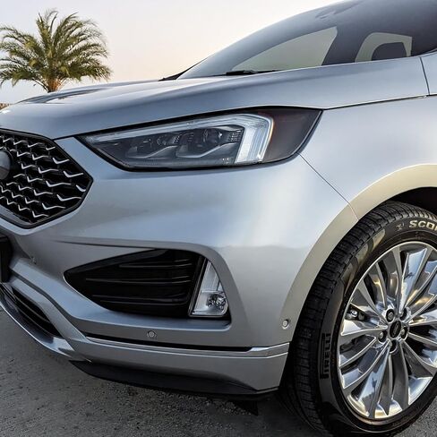 لون دخان الفينيل المقطوع مسبقًا من SlickMod لمصباح Ford Edge الأمامي 2019-2024 (دخان داكن، 2. علامة جانبية للمصابيح الأمامية) in Saudi Arabia