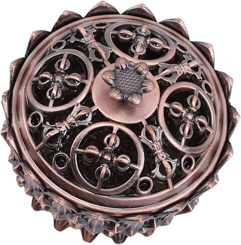 Incense Burner, Zinc Alloy Cone Incense Holder for Meditation and Decoration, with Calming Fragrance for Home Office Bedroom, Brown in Saudi Arabia