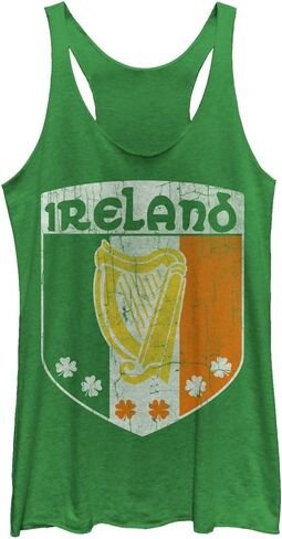 قميص بدون أكمام للسيدات من LOST GODS Ireland Harp Crest Racerback in Kuwait
