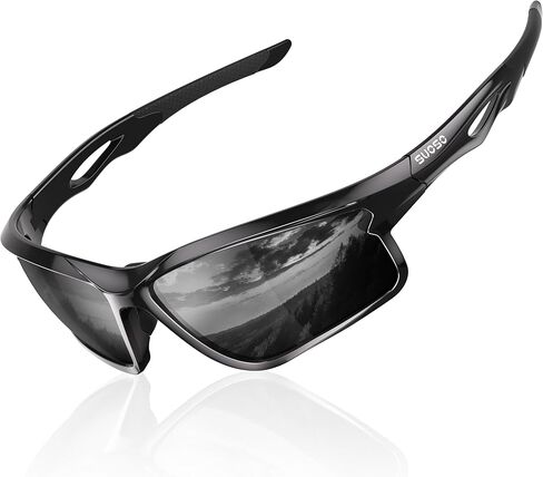 suoso Polarized Sports Sunglasses Men: Running Sunglasses Women UV400 Protection Wrap Around Glasses for Fishing Driving TR90 in Kuwait
