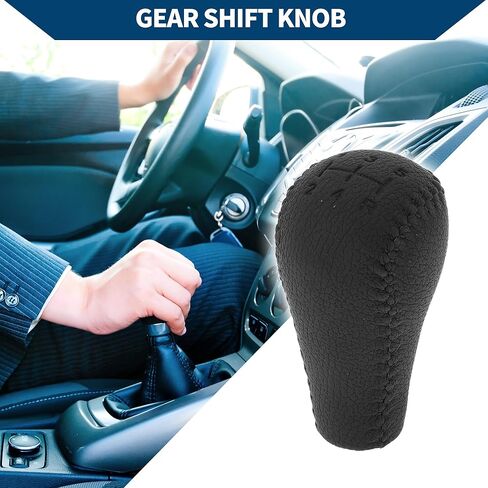 5 Speed Manual Gear Shifter Knob for Nissan Patrol Safari Y61 2004-2007 / Front Stick Shifter Lever Knob/Durable Faux Leather / 1 Pcs Black in Saudi Arabia