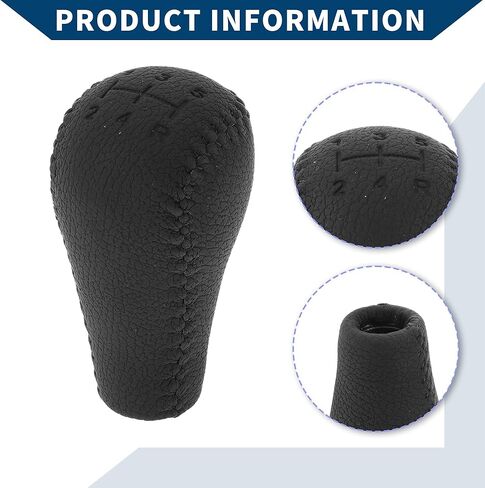 5 Speed Manual Gear Shifter Knob for Nissan Patrol Safari Y61 2004-2007 / Front Stick Shifter Lever Knob/Durable Faux Leather / 1 Pcs Black in Saudi Arabia
