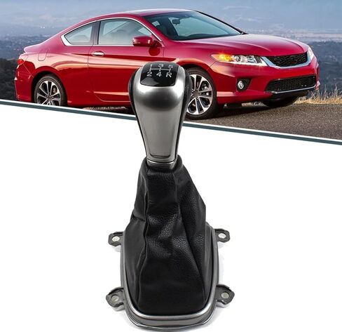 مقبض ناقل الحركة اليدوي 5 سرعات مع غطاء حذاء الغبار لـ 2008 2009 2010 2011 2012 2013 Honda Accord Coupe، مقبض ناقل الحركة مع قاعدة قوس لـ 77299TA0A01 77299TA0A01ZA 77299TA0A01ZB in Saudi Arabia