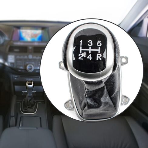 مقبض ناقل الحركة اليدوي 5 سرعات مع غطاء حذاء الغبار لـ 2008 2009 2010 2011 2012 2013 Honda Accord Coupe، مقبض ناقل الحركة مع قاعدة قوس لـ 77299TA0A01 77299TA0A01ZA 77299TA0A01ZB in Saudi Arabia