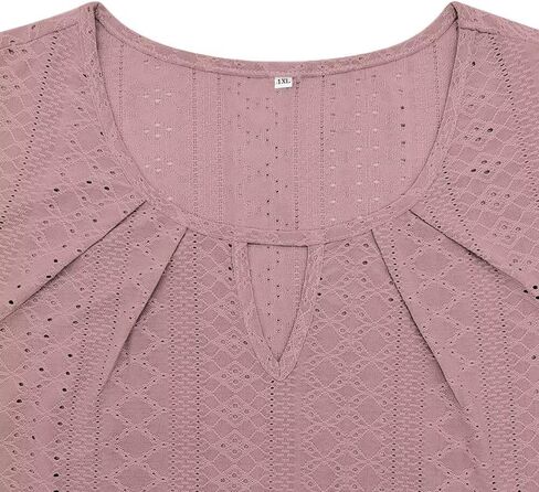 Plus-Size-Tank-Tops for Women Summer Sleeveless Eyelet Tunics Trendy Keyhole Neck Shirts XL-5XL in Saudi Arabia