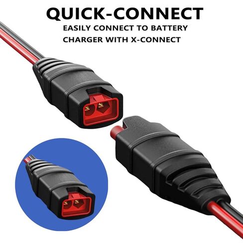 GC008 X-Connect M10 (3/8in) كابل طرفي ذو فتحة XL لشواحن البطاريات NOCO، موصل بديل مكون من قطعتين للبطاريات الذكية وملحقات الشاحن المتقطر in Kuwait