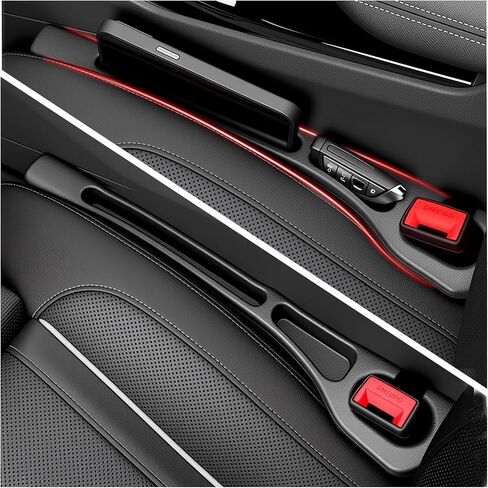 Car Seat Gap Filler 2 Pack,2026 Upgraded Car Seat Gap Filler Organizer with 2-Slot Storage & Phone Holder,Multifunctional in Between Cars Seats Catcher for Gaps 1.1-1.4" Wide in Kuwait