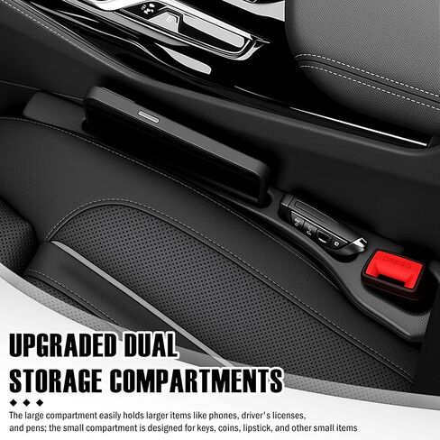 Car Seat Gap Filler 2 Pack,2026 Upgraded Car Seat Gap Filler Organizer with 2-Slot Storage & Phone Holder,Multifunctional in Between Cars Seats Catcher for Gaps 1.1-1.4" Wide in Kuwait