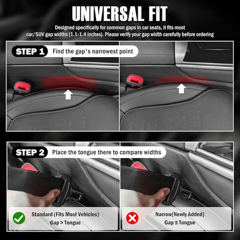 Car Seat Gap Filler 2 Pack,2026 Upgraded Car Seat Gap Filler Organizer with 2-Slot Storage & Phone Holder,Multifunctional in Between Cars Seats Catcher for Gaps 1.1-1.4" Wide in Kuwait