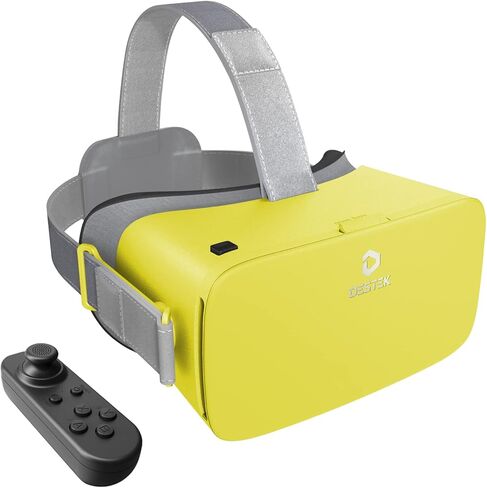 VR Headset for Phone with Controller, Anti-Blue Eyes Protected HD Lenses, 110° FOV Virtual Reality Headsets VR Goggles for iPhone 15/14/13/12/11, Samsung, Android-Light Purple in Saudi Arabia