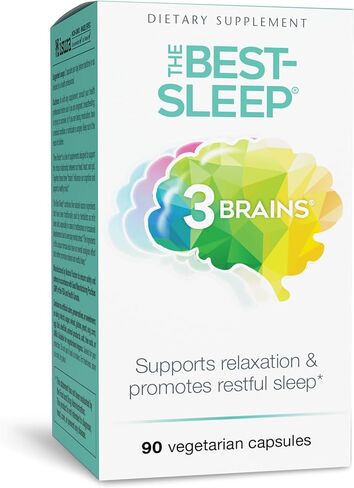 3 Brains by Natural Factors, The Best-Sleep, Natural Sleep Aid to Support Relaxation & Restful Sleep, Vegan, 90 Capsules (45 Servings) in Saudi Arabia