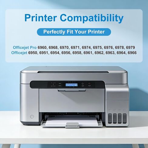 خراطيش حبر 902XL متوافقة مع مجموعة خراطيش الحبر HP 902 تعمل مع خراطيش حبر HP 902 لطابعات OfficeJet Pro 6978 6968 6963 6964 6962 6950 6954 6951 6960 6975 (4 عبوات) in Kuwait