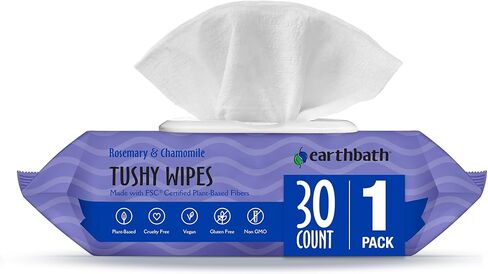 حمام الأرض، مناديل توشي بإكليل الجبل والبابونج - مناديل مبللة للكلاب للكفوف والمؤخرة، أفضل مناديل مبللة للحيوانات الأليفة للكلاب والقطط، مصنوعة في الولايات المتحدة الأمريكية، مناديل تنظيف للكلاب خالية من القسوة، تساعد على تحييد الروائح - 30 عددًا (عبوة وا in Kuwait