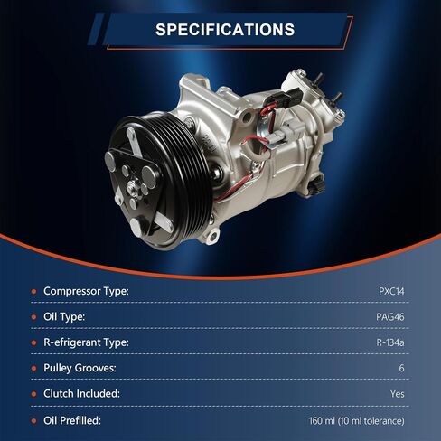 92600-3SH0A مكيف الهواء ضاغط A/C متوافق مع نيسان سنترا L4 1.8L 2013-2019 استبدال # 92600-3SH1A 92600-3SH1B 92600-3SH1C 92600-3SHA0A 92600-4FU1A 97585 98585 in Kuwait