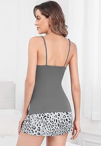 Ladies Pyjamas Sets Cotton Pjs Soft Two Piece Sleepwear Loungewear Adjustment Strap in Saudi Arabia
