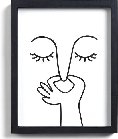 HKBS Framed Black and White Bathroom Wall Art, Toilet Wall Decor Bad Smell 10"x8" for Home Apartment Bathroom in Kuwait