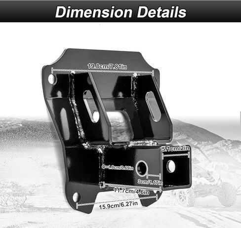 2" Rear Trailer Hitch No Drilling & Shackle Receiver with 3/4'' D Ring and 7/8" Locking Pin Compatible with Honda Talon 1000R 1000X 1000-4 2019-2024 in Kuwait