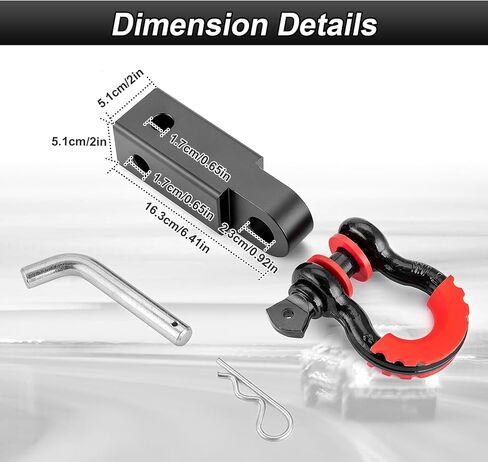 2" Rear Trailer Hitch No Drilling & Shackle Receiver with 3/4'' D Ring and 7/8" Locking Pin Compatible with Honda Talon 1000R 1000X 1000-4 2019-2024 in Kuwait