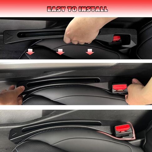 حشو فجوات مقعد Hyun-dai Palisade، منظم حشو فجوات مقعد السيارة يمنع الأشياء من إسقاط الملحقات الداخلية المخصصة لـ H-yun-dai، عبوة سوداء مكونة من قطعتين in Kuwait