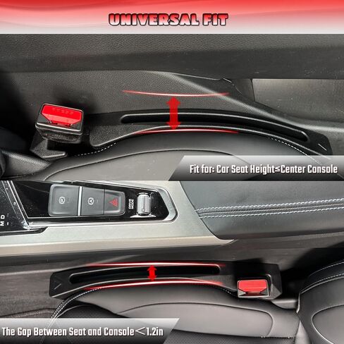 حشو فجوات مقعد Hyun-dai Palisade، منظم حشو فجوات مقعد السيارة يمنع الأشياء من إسقاط الملحقات الداخلية المخصصة لـ H-yun-dai، عبوة سوداء مكونة من قطعتين in Kuwait