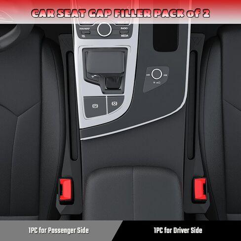 حشو فجوات مقعد Hyun-dai Palisade، منظم حشو فجوات مقعد السيارة يمنع الأشياء من إسقاط الملحقات الداخلية المخصصة لـ H-yun-dai، عبوة سوداء مكونة من قطعتين in Kuwait