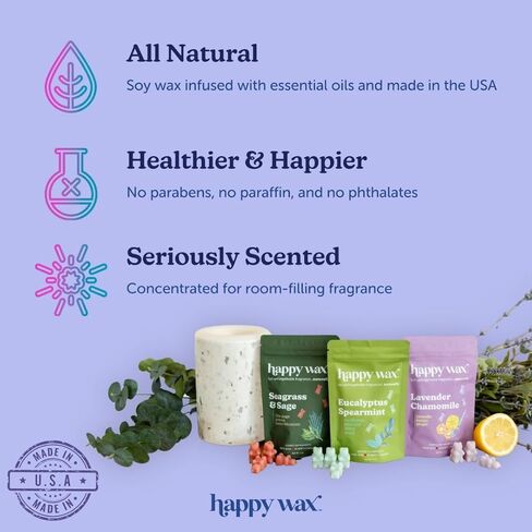 Happy Wax Hotel Collection Scented Natural Soy Wax Melts – 6 Total Oz. of Scented Wax Melts, Collection Includes Penthouse Suite, Cabana and Five Star in Kuwait