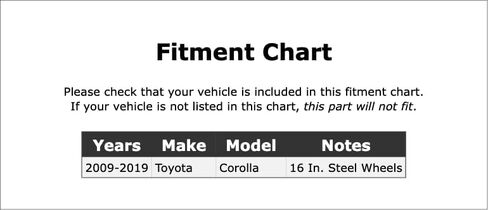 Wheel Compatible With Toyota Corolla 2019 2018 2017 2016 2015 2014 2013 2012 2011 2010 2009 P-3693725 in Saudi Arabia