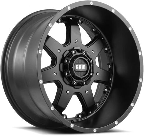 Wheel | Aluminum Rim | 20x9 Size | 6x135 / 6x139.7 Bolt Pattern | -12mm Offset 4.50in Backspace | Matte Black Finish | Compatible With 2004-2008 Ford F-150 | 2023-2026 Ford F-150 in Saudi Arabia