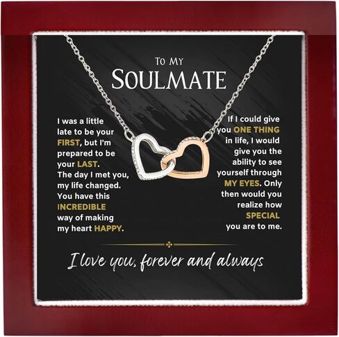 قلادة لصديقتك من الفولاذ المقاوم للصدأ قلادة على شكل قلب متشابك مع زركونيا مكعب هدية رومانسية لصديقاتك، أو أعياد الميلاد، أو الذكرى السنوية، أو عيد الحب، أو مجوهرات الكريسماس للنساء in Kuwait