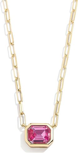 BaubleBar Blythe Birthstone Pendant Necklace for Women on a Delicate Paperclip Chain, Fashion Jewelry, Meaningful Gifts for Women, Perfect for the Holidays in Kuwait