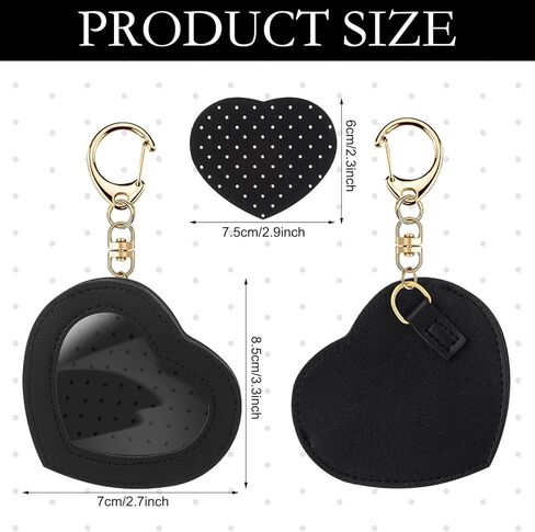2 Pcs Heart Shaped Pin Display Keychain Portable Enamel Pin Trading Holder Dustproof Badge Storage Bag for Collectors Gifts in Saudi Arabia