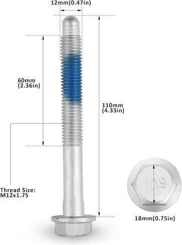8PCS Cab Body Assembly Mount Cushion Bolts 10.9 Grade Mild Steel 11516868 for Chevy Suburban Silverado 1500 2500 3500 Tahoe for GMC Sierra 1500 2500 3500 Yukon for Cadillac Escalade in Kuwait