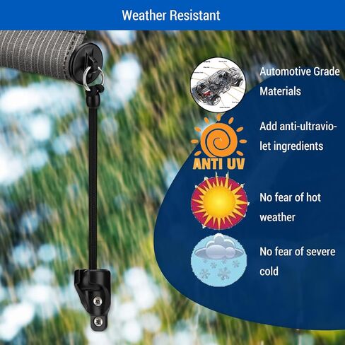 طقم قطع غيار للظلال من أجل الظل/الستائر الخارجية من Coolaroo، ستائر دوارة خارجية/داخلية وأغطية المظلة/العريشة (8 بوصة، أسود، مجموعة واحدة) in Kuwait