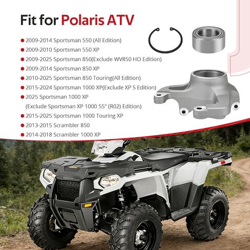 JAVIK Front Right Steering Knuckle & Bearing Kit Fit for Polaris Sportsman Scrambler 550 850 1000 2009-2025,O.E.M#5136734 1822946 in Saudi Arabia