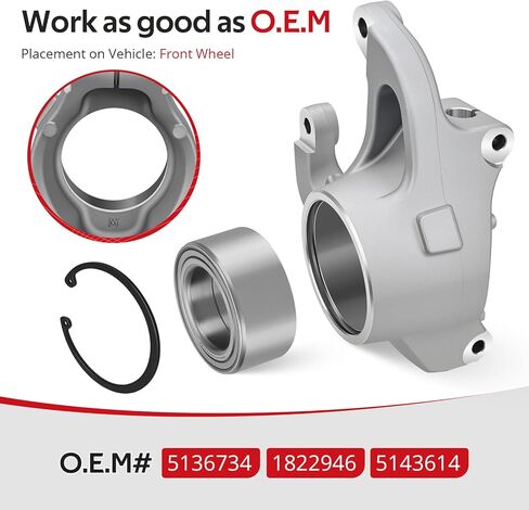 JAVIK Front Right Steering Knuckle & Bearing Kit Fit for Polaris Sportsman Scrambler 550 850 1000 2009-2025,O.E.M#5136734 1822946 in Saudi Arabia