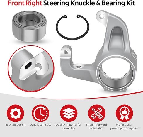 JAVIK Front Right Steering Knuckle & Bearing Kit Fit for Polaris Sportsman Scrambler 550 850 1000 2009-2025,O.E.M#5136734 1822946 in Saudi Arabia