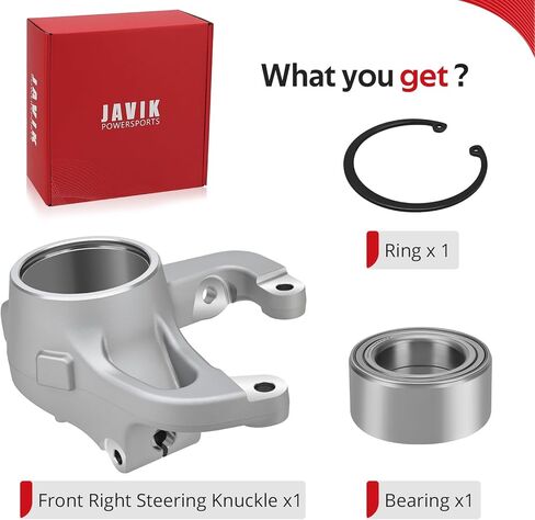 JAVIK Front Right Steering Knuckle & Bearing Kit Fit for Polaris Sportsman Scrambler 550 850 1000 2009-2025,O.E.M#5136734 1822946 in Saudi Arabia