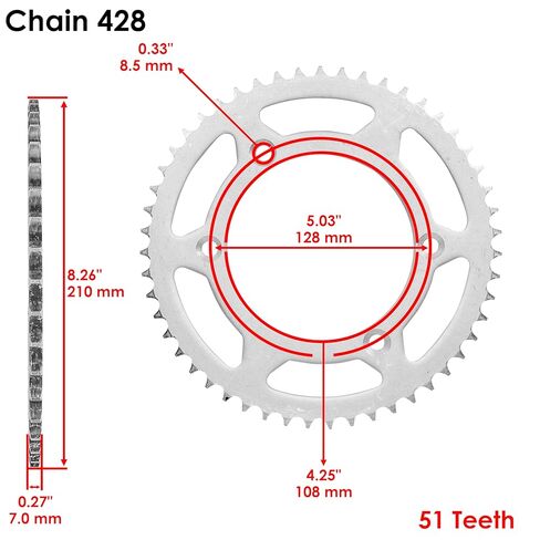 Caltric Drive Chain & Sprockets Kit Compatible with Kawasaki KLX125 2003 2004 2005 2006 in Saudi Arabia