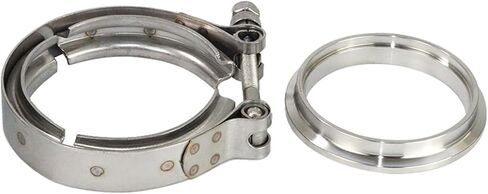 3.0 "V-Band Turbo 90 درجة الكوع النازل شفة محول أطقم يلقي 304 الفولاذ المقاوم للصدأ لشاحن توربيني T3 T4 مع البراغي in Kuwait