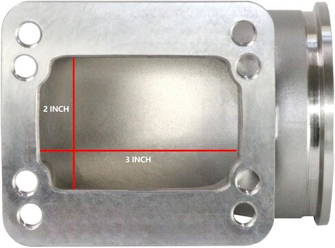 3.0 "V-Band Turbo 90 درجة الكوع النازل شفة محول أطقم يلقي 304 الفولاذ المقاوم للصدأ لشاحن توربيني T3 T4 مع البراغي in Kuwait