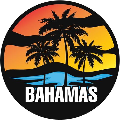 Bahamas, 3 inch Sticker, S645 (Waterproof Vinyl Decal for Car, Water Bottle, Laptop, iPad, Window, Cooler, Luggage, Bumper, Toolbox, Locker), 3 inch in Kuwait
