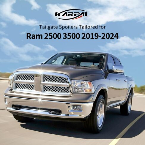 KARPAL Tailgate Spoiler Cap Molding Fit for 2019-2024 Ram 2500 3500 Tailgate Trim Cover Replace 68364364AA in Saudi Arabia