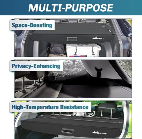 Nilight Cargo Cover Fit for Toyota RAV4 2019 2020 2021 2022 2023 2024 2025, Retractable Privacy Security Shield Shade Rear Trunk Cover, with Trunk Storage Net in Saudi Arabia