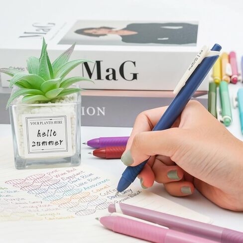 20 قطعة من أقلام الجل الملونة، أقلام رفيعة سريعة الجفاف قابلة للسحب مقاس 0.5 مم، أقلام كتابة سلسة متعددة الألوان لليوميات والتلوين والرسم والخربشة وتدوين الملاحظات in Saudi Arabia