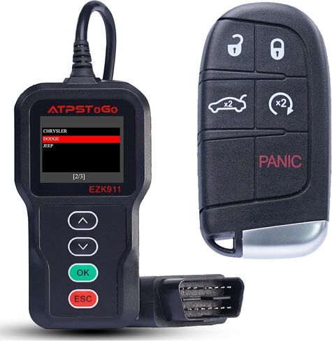 طقم استبدال مفتاح فوب DIY متوافق مع دودج تشارجر كرايسلر 300 رحلة دارت 2011-2017 دخول بدون مفتاح عن بعد FCC ID:M3N-40821302 5 أزرار in Kuwait