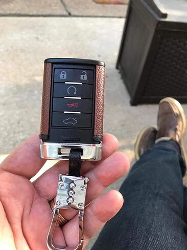 Heart Horse Keyless Key Fob for 2010 2011 2012 2013 2014 2015 Cadillac SRX 5 Buttons Entry Case Replacement M3N5WY7777A (NO Chips,Shell ONLY) in Kuwait