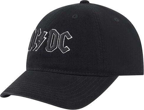قبعة بيسبول AC/DC، قبعة مطرزة لفرقة الروك، قبعة ذات حافة منحنية، إغلاق قابل للتعديل، أسود in Saudi Arabia