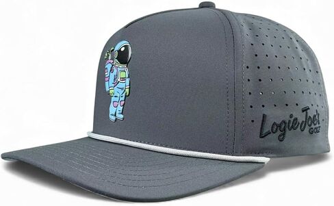 Logie Joe's Astronaut Walker Golf Hat | Snapback Cap | Built-in Magnetic Ball Marker Holder + Marker Included | Adjustable Grey in Kuwait